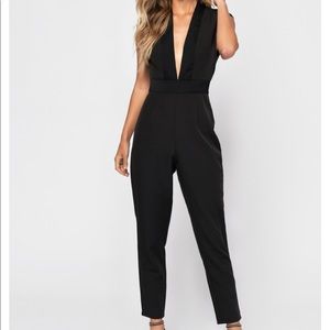 Black Plunging jumpsuit